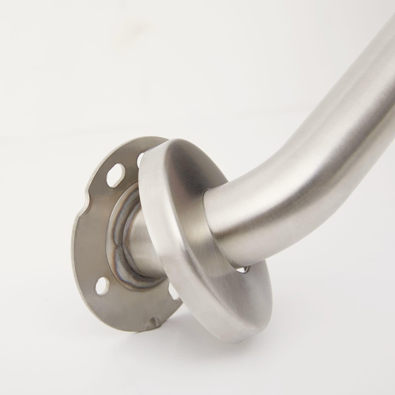 12-inch x 12-inch Boomerang Shaped Shower Grab Bar, Stainless Steel