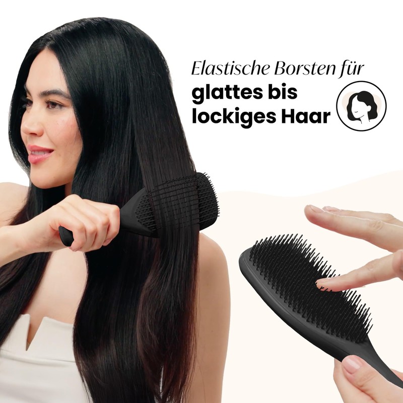 Tangle Teezer Wet Detangler Large Black. Professional Hairbrush Specially for