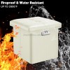 13" Fireproof Storage Ottoman Modern Leather Footstool with Lock Square