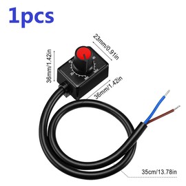 VISSQH 1 pcs DC 0/1-10V Mini Controller Rotary Switch PWM Dimming with knob cap led dimmer for 0/1-10V Dimmable LED Driver to Control Interior Lighting Growth Lamp