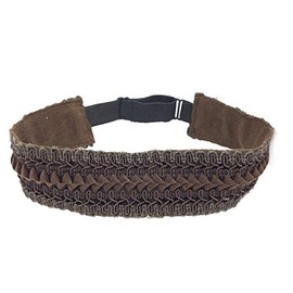 Wardani, Passementry velvet headband elastic adjustable, winter collection (Brown)