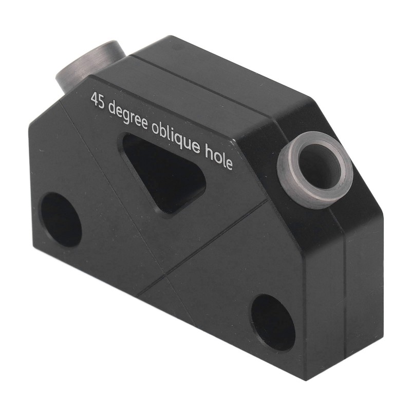 Woodworking Inclined Hole Fixture Black Aluminum Alloy 45 Degree Angle