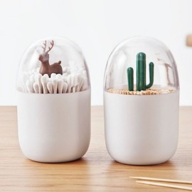 H Plus Mall Quali Cotton Swab Case Toothpick Holder Thoughtful Housewarming & Opening Gift Toothpick Holder Cotton Swab Case - Deer / 에이치플러스몰 퀄리 면봉케이스 이쑤시개통 센스있는집들이 개업선물 이쑤시개통 면봉케이스 - 사슴