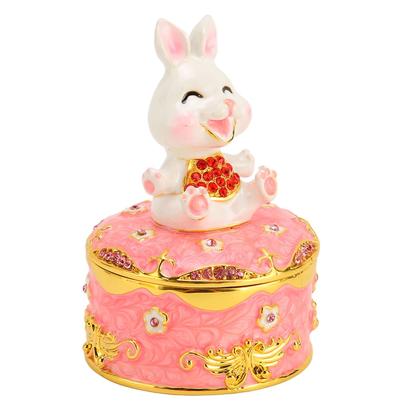Trinket Box Bunny Shape Exquisite Cute Magnetic Design Jewelry Storage