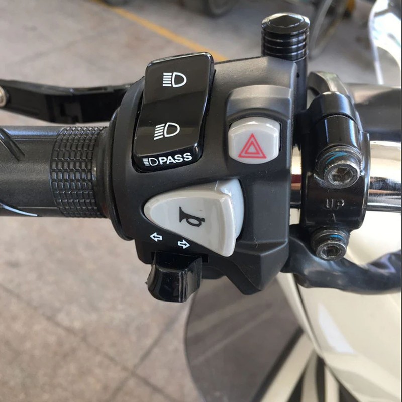 22mm Handlebar Switch Assembly High Low Beam Hazard Light Turn