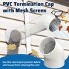 Pearwow PVC Vent Termination Cap, 1 Pcs Roof Vent Cap