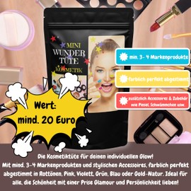 Beauty Bag Cosmetic Surprise Bag Makeup Mind. 3-4 Beauty Surprise Products: Brand Make-Up, Lipstick, Lip Gloss, Makeup Tools, Beauty Accessories, Random colour combination