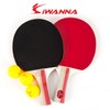 iWanna493 Thin Lightweight Shakehand Table Tennis Racket 2.0 Set
