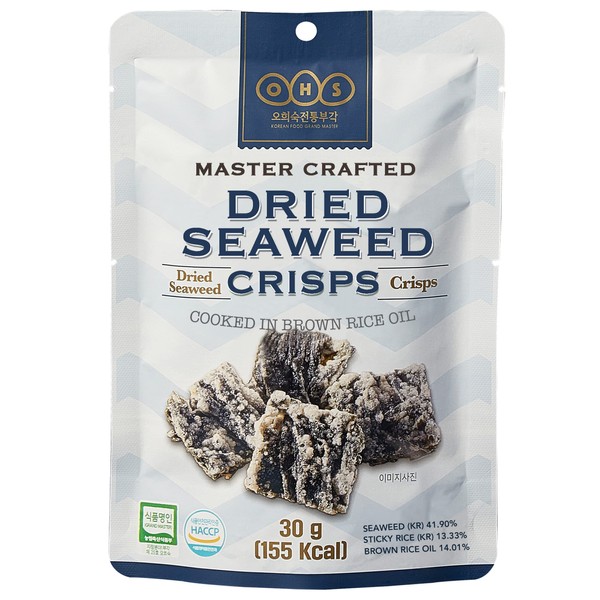 OHS DRIED SEAWEED CRISPS (Pack of 3) - Traditional Korean Healthy Snack