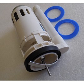 American Standard 7381206-400.0070A Single Flush Valve Replacement 9.5 inch Tall, 3.2 inch One Piece, with 2 Extra Silicone Seals by NuFlush