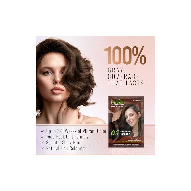 Herbishh Travel Pack Champú de tinte para el cabello en