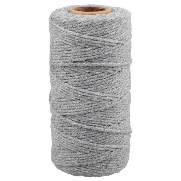 jijAcraft Gray Twine String, 328 Feet Soft Cotton Butcher Twine