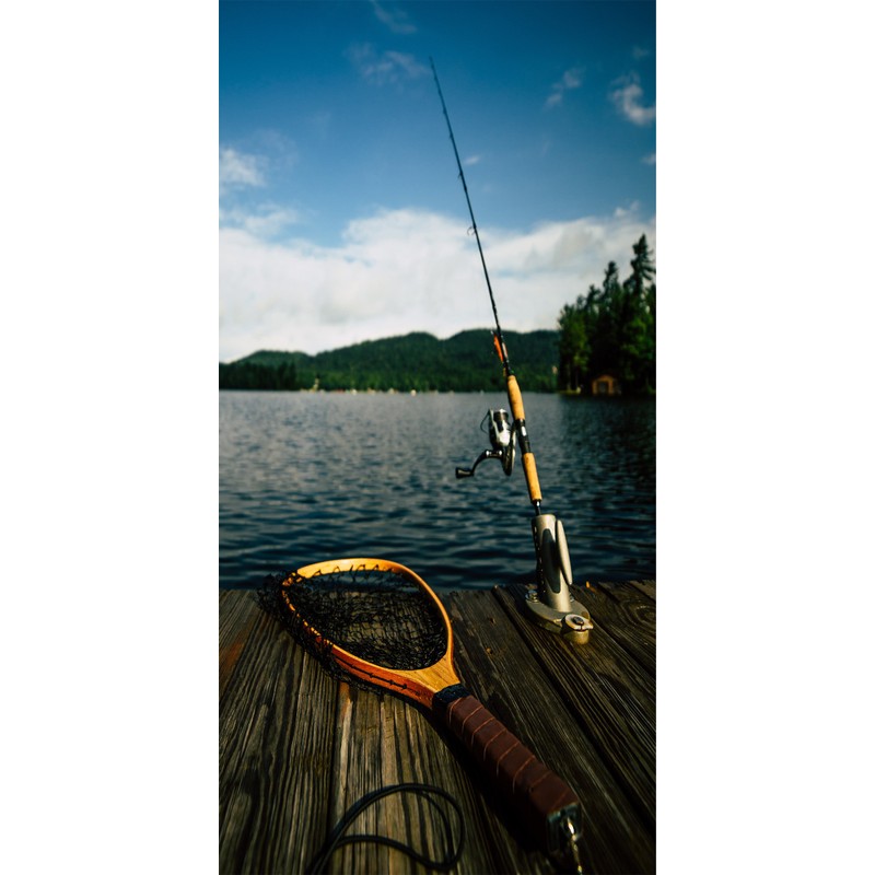 Fishing on The Dock Cornhole Decal WRAP Set (Laminated)