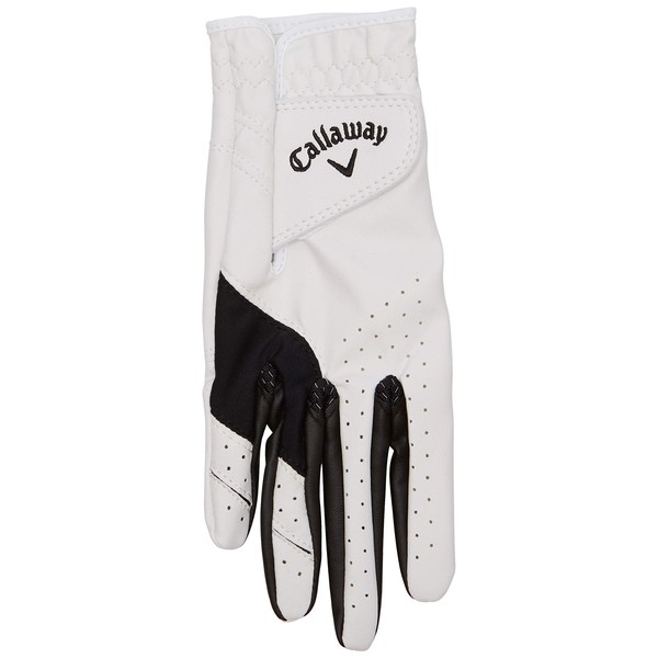 Callaway Golf X Junior Golf Glove, Worn on Right Hand, Medium , White