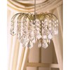 LOXTON LIGHTING Large Easy Fit Gold Crystal Effect Fountain Pendant