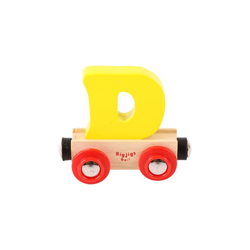Bigjigs Rail Rail Name Letter D (Yellow)