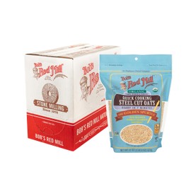 Bob's Red Mill Organic Quick Cooking Steel Cut Oats, 22oz (Pack of 4) - Non GMO, Whole Grain, Vegan, Kosher