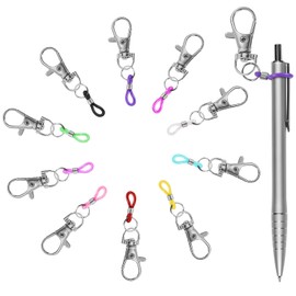 GAQWOK 10PCS Retractable Pen Holders - Clip on Pens for Badge Reel, Perfect Pen Holder for Lanyard, Nurses, and X-ray Marker Holder