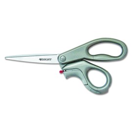 Westcott EZ-Open Scissors and Box Cutters, 8", Grey