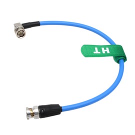 HangTon 4K60 12G 6G 3G BNC SDI Video Coaxial Cable Canare LV-61S 75 Ohm Soft Shielded Video Cable 30 cm for ARRI Red Camera SmallHD Monitor 30 cm Right Angle to Straight