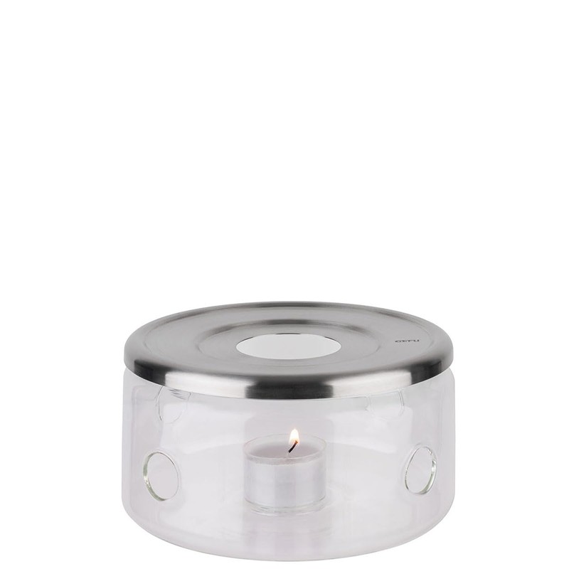 GEFU Infusa Tea Warmer with Stainless Steel Lid, Heat-resistant Borosilicate