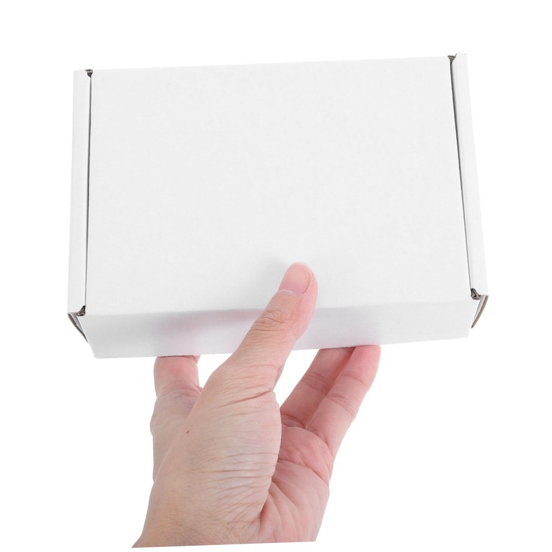 Operitacx 6pcs White Cardboard Shipping Boxes for Mailing and Packing