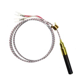 Termopar de 750 mv para calentador de calor Glo, chimenea termopila de repuesto para chimenea y estufas de gas de fuego para estufas de gas de calor y brillo, calentador de agua y horno de freír (36 pulgadas, aluminio)