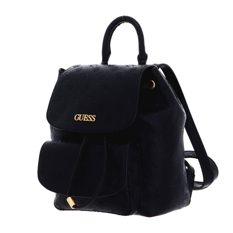 GUESS Logo Pattern Backpack, Black, M