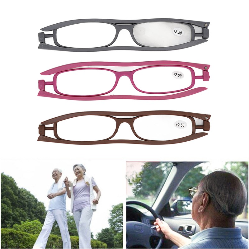 Reading Glasses 360 Degree Foldable Legs Lightweight Presbyopic Eyeglasses for