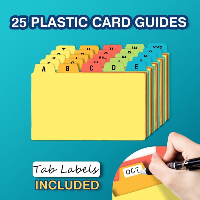 H4D 3x5 Index Card Holder with 100 Heavyweight Ruled Index
