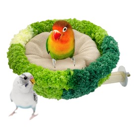 kathson Bird Nest,Bird Nest for Cage Winter Warm Parakeet Nest Bird Breeding Nest Bed for Parrots, Budgies, Lovebirds, Canaries, Finches and Other Small Birds(Green)