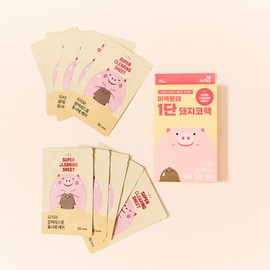 Me Factory [1+1][Me Factory] Blackhead removal 1-stage pig nose pack 10 pieces / [1+1][미팩토리] 블랙헤드제거 1단 돼지코팩 10매입
