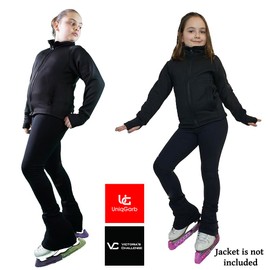 UniqGarb Ice Skating Pants for Girls Polartec Fleece Figure Skating Leggings for Women UGSP1 Thermal CM