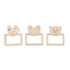 100pcs Wooden Cartoon Animal Photo Frame Decorative Hand Painting Photo