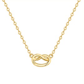 PAVOI 14K Yellow Gold Plated Infinity Pendant Necklace | Bridesmaids Cute Necklaces for Women