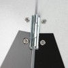 A-board A-sign for waste transport on sheet steel, vertically foldable