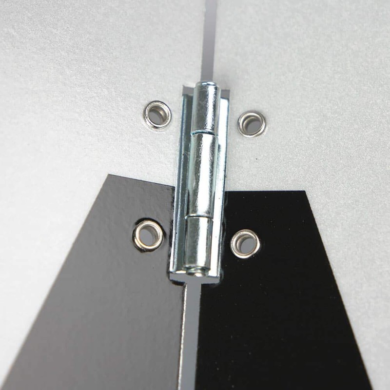 A-board A-sign for waste transport on sheet steel, vertically foldable