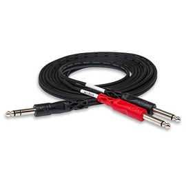 Hosa STP-202 TRS a Doble Cable de inserción TS de 1/4 Pulgadas, 2 Metros