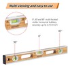 BETHEL Bamboo Level, 24 Inch Level & Tool Solid Block