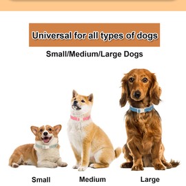 Cotton Hemp Dog Collar with Leash, Soft Adjustable Dog Collars with Plastic Safety Buckle, Cute Heavy Duty Pet Collar for Small Medium Large Dogs