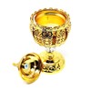 Elegant Metallic Traditional Bakhoor Incense Burner with Ornate Design