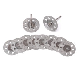 ChilternCasa 30mm 1-3/16" Diamond Cutting Wheel, 3mm 1/8 Inch Mandrel Cut Off Discs Rotray Tools for Dremel Pack of 12 Pcs