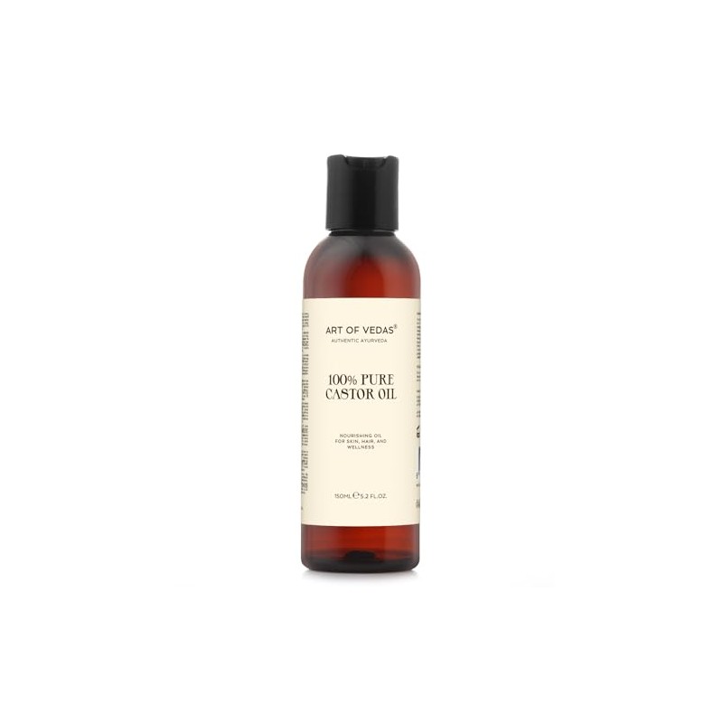 100% Pure Castor Oil 150 ml - Cold Pressed, Vegan,