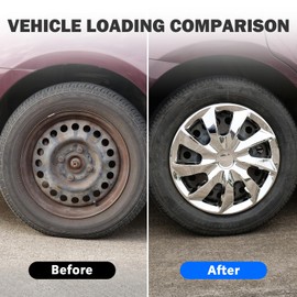 AUTOWIKI 13’’ Wheel Rim Cover Hubcaps Universal Snap On Car Truck SUV Car Accessories ABS & PC Material Replacement Hub Caps Set of 4 (13 Inch, Chrome)