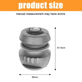 Nizirioo Anhängerschloss Diebstahlsicherung für gängige Anhängerkupplungen: Zinklegierung Wohnwagen Schloss mit 2 Schlüsseln, Robuste Kugelschloss, Sicherheit Hitchlock, Silber