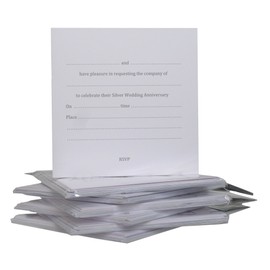 25th Silver Wedding Anniversary Party Invitations {Holographic} 36 Cards with Envelopes by Simon Elvin