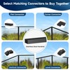 Gyykzz 6FT Stainless Steel T304 Handrail Black, 2 Pack Rectangular