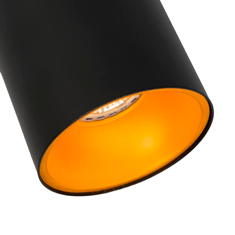 Ceiling Spotlight Deep Black with Gold