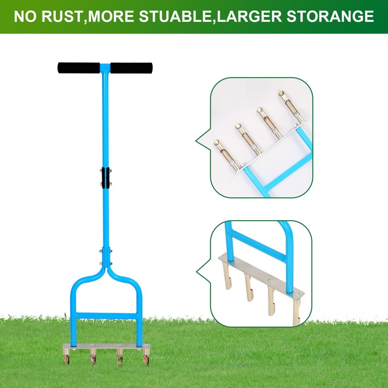 sancat Lawn Aerator with 4 Stainless Steel core Plug, 39inch