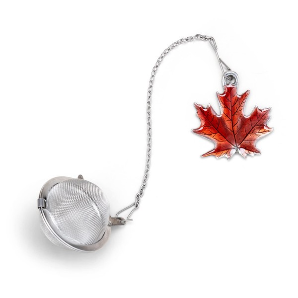 Danforth Maple Leaf Fall/Autumn Tea Infuser - Handcrafted Pewter - Made In USA